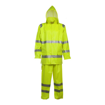 Homen Hivis Rainwear Resistente a Jaqueta com capuz